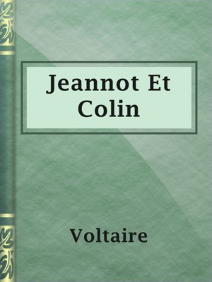 cover image of Jeannot Et Colin